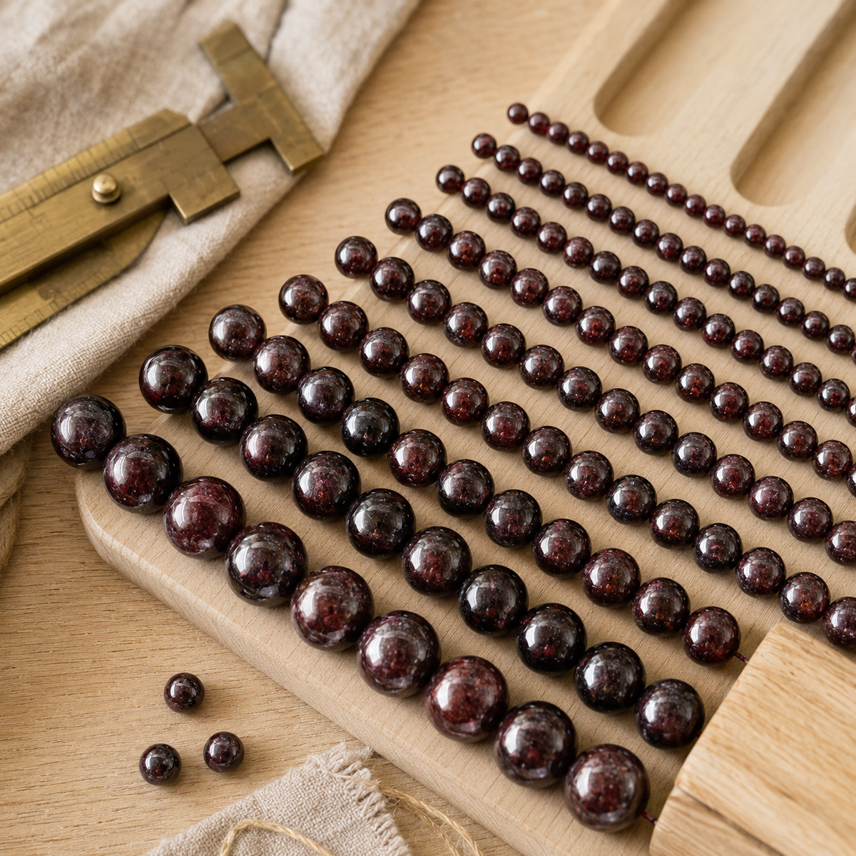 Garnet Beads, Natural Round Crystal Beads 4mm to 12mm