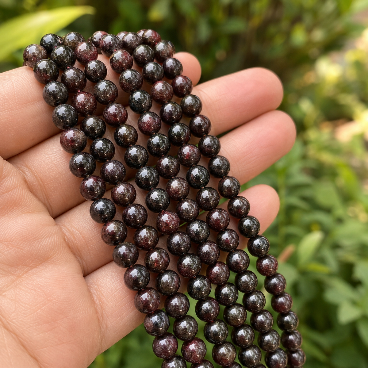 Garnet Beads, Natural Round Crystal Beads 4mm to 12mm