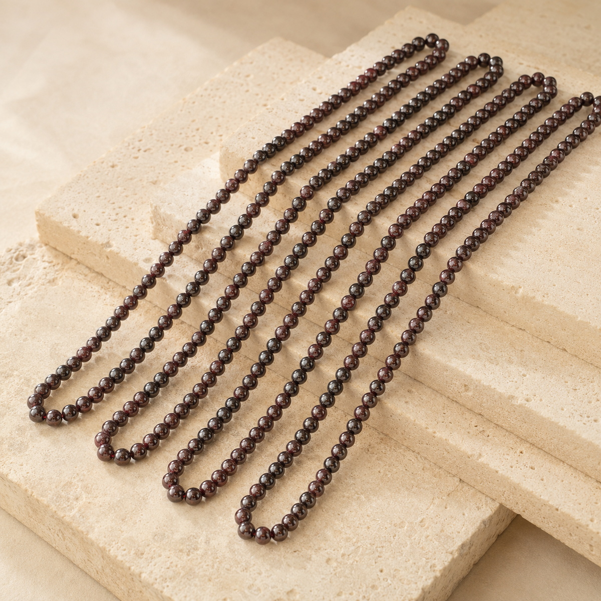 Garnet Beads, Natural Round Crystal Beads 4mm to 12mm