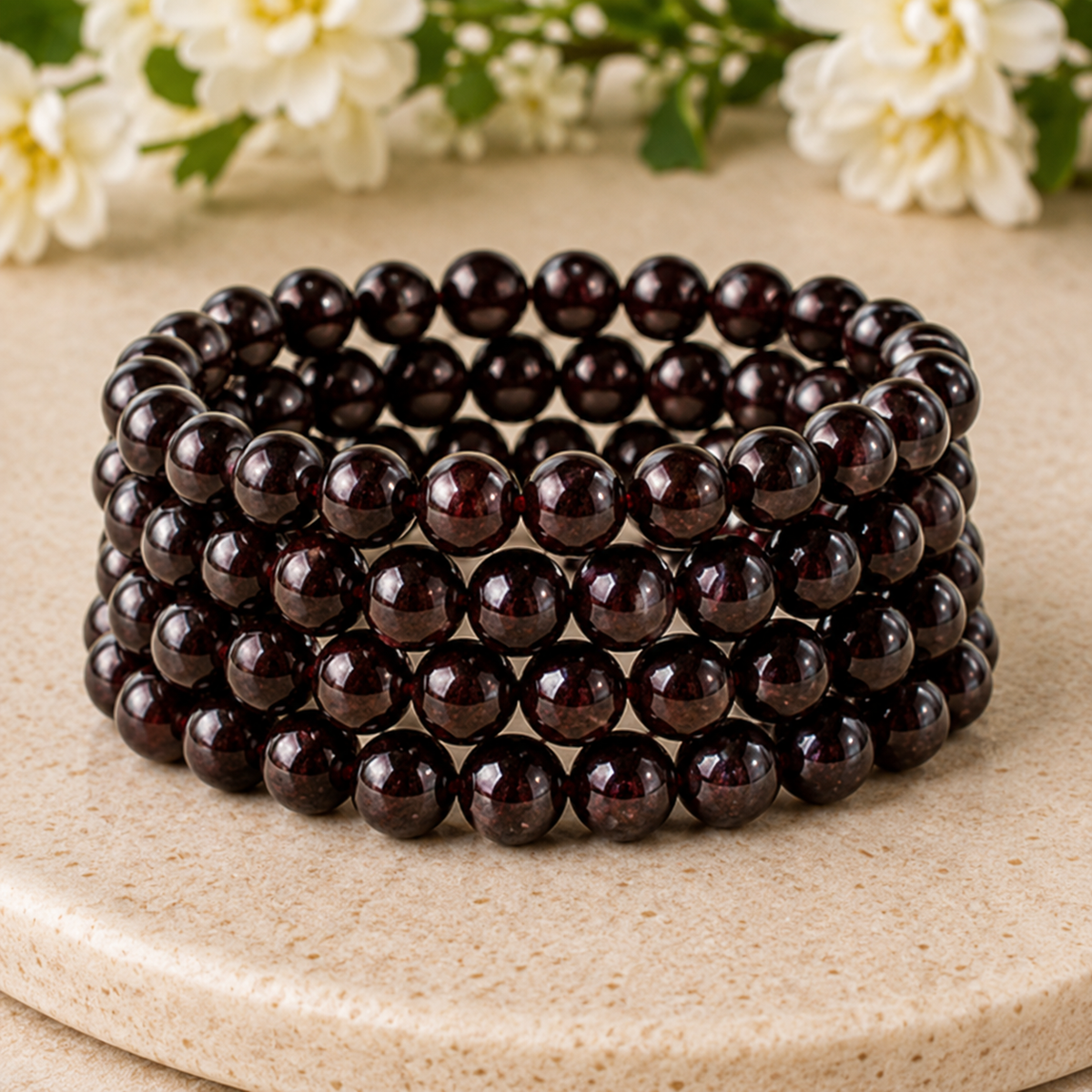 Garnet Bracelet | Garnet Birthstone Bracelet (Power and Prosperity)