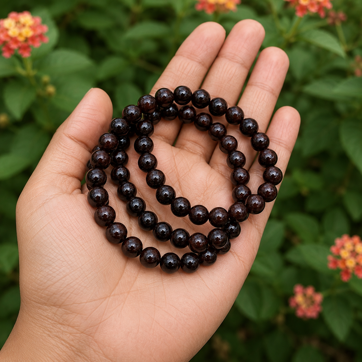 Garnet Bracelet | Garnet Birthstone Bracelet (Power and Prosperity)