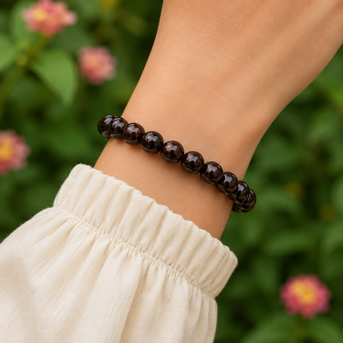 Garnet Bracelet | Garnet Birthstone Bracelet (Power and Prosperity)