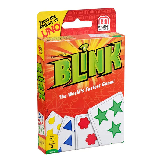 Mattel Games Reinhard Staupes Blink Family Card Game Travel-Friendly with 60 Cards and Instructions Great for 7 Year Olds and Up - US seller
