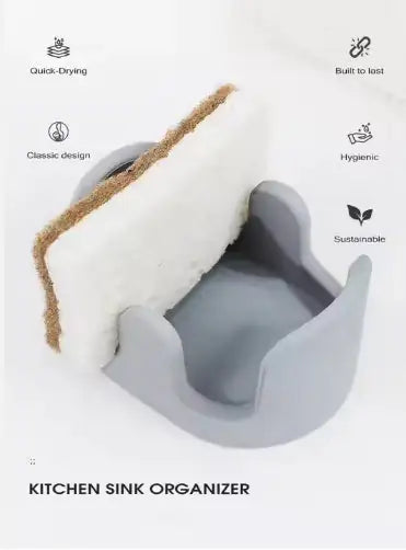 Diatom Mud Sponge Rack Kitchen & Bathroom Sink Caddy For Sponges Scrubbers