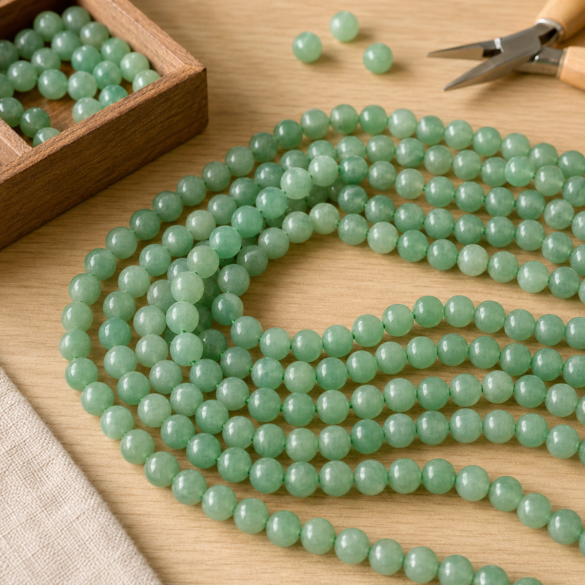 Green Aventurine Beads, Natural Round Crystal Beads 4mm to 12mm