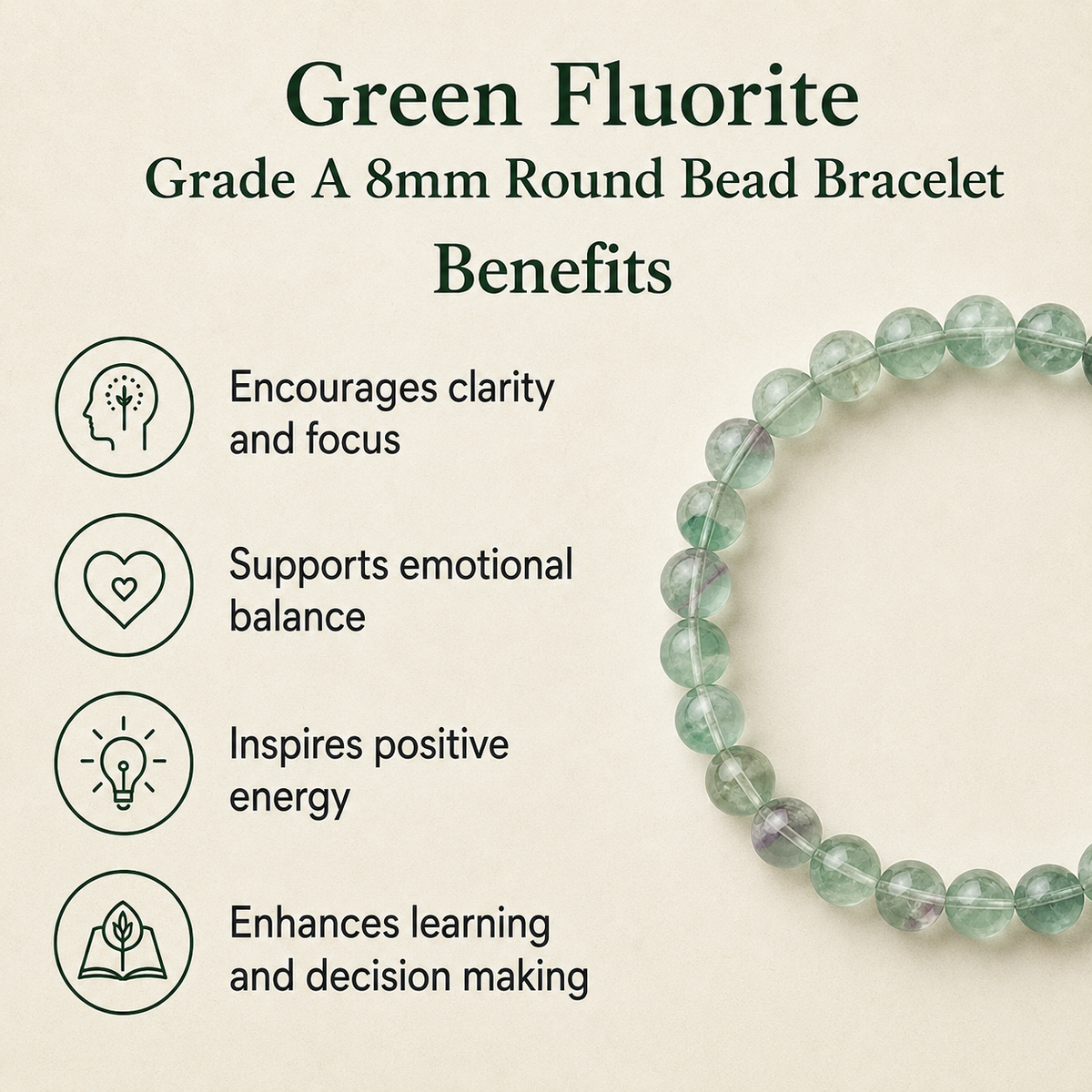 Green Fluorite Bracelet (Intuition and Psychic Awareness)