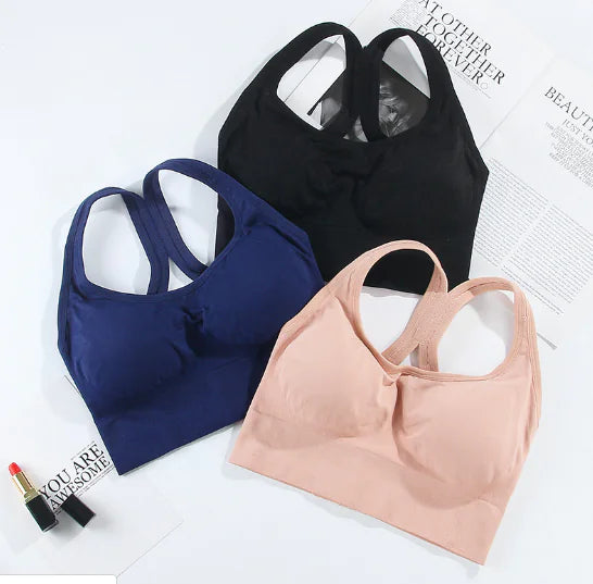 Adjustable Shockproof Sports Bra with Seamless Design - Lingerie