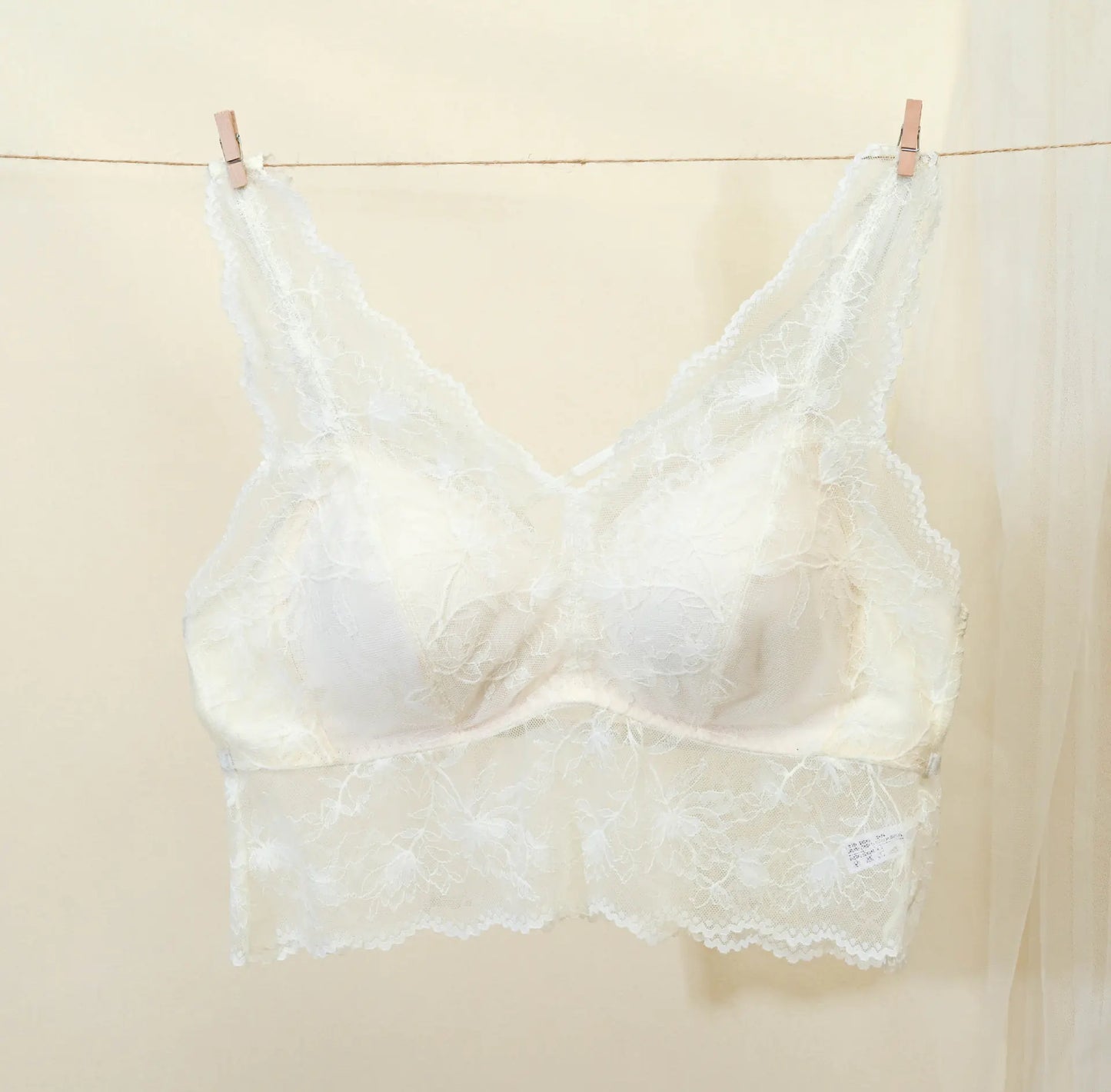 Lace French Bra for Women - Wireless and Supportive - Lingerie