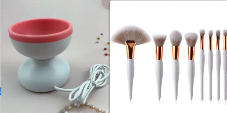 Portable USB Makeup Brush Cleaner Machine Electric Cosmetic Brush Cleaning Washing Tools Automatic Clean Makeup Brushes- US seller