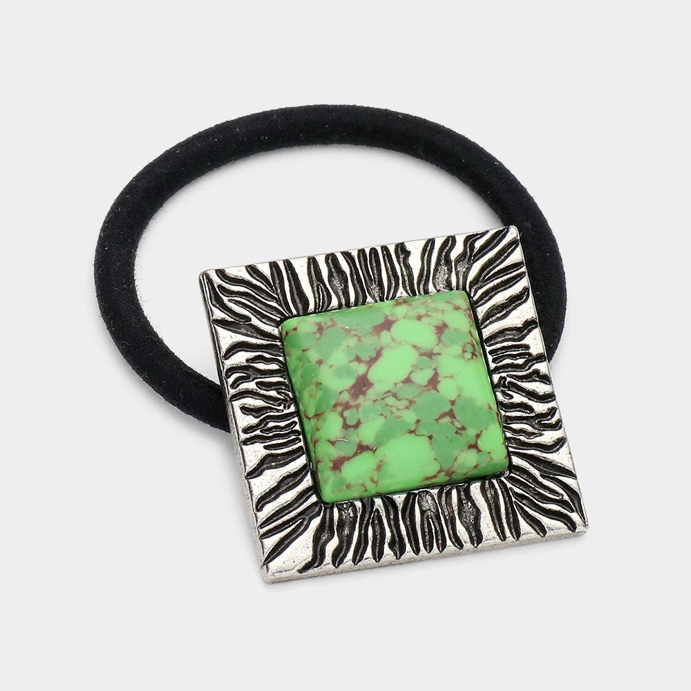 Square Natural Stone Stretch Hairband