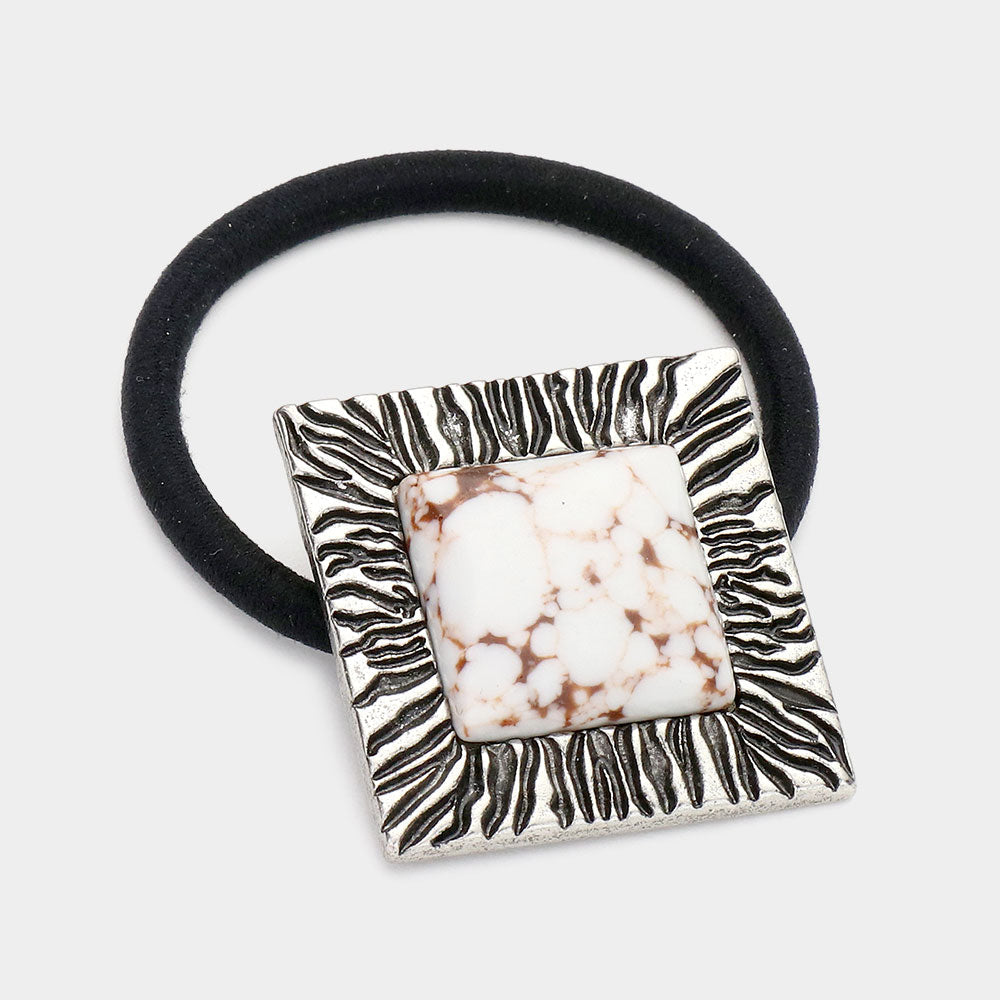 Square Natural Stone Stretch Hairband