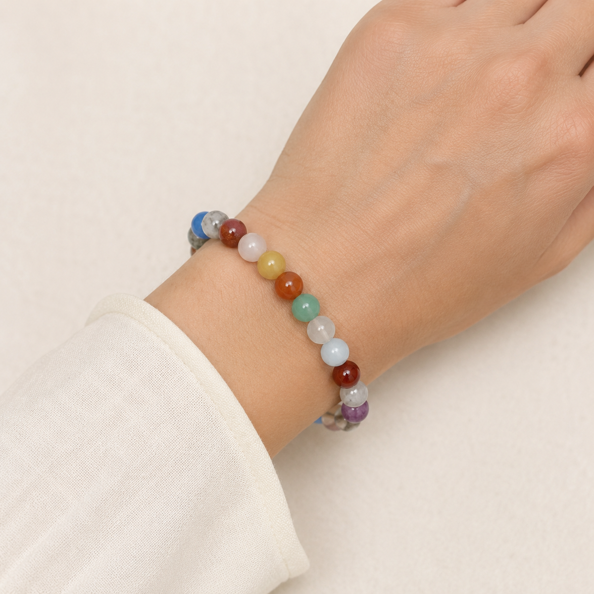Happy Beads Crystal Bracelet, Assorted Crystal Bead Bracelet