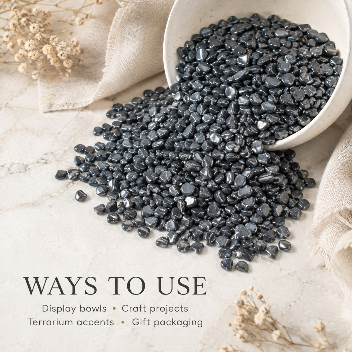Hematite Gemstone Chips (Balance and Support The Healing Of Your Body)