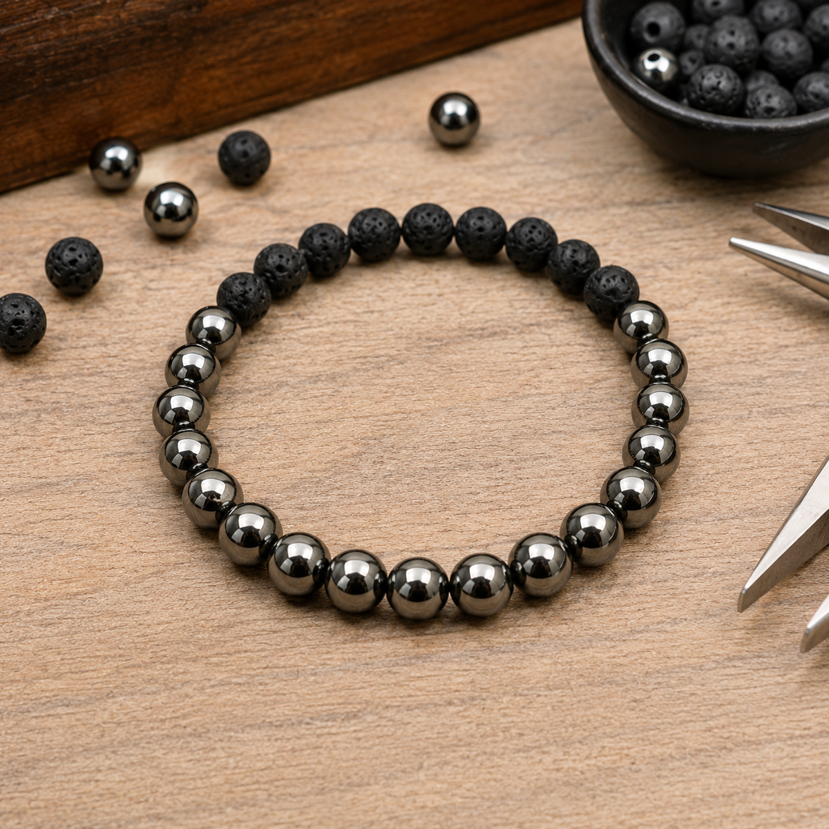 Hematite Diffuser Bracelet, Lava Diffuser Jewelry, Aromatherapy, Essential Oil Bracelet, Spiritual Gift, Yoga Gift for Her