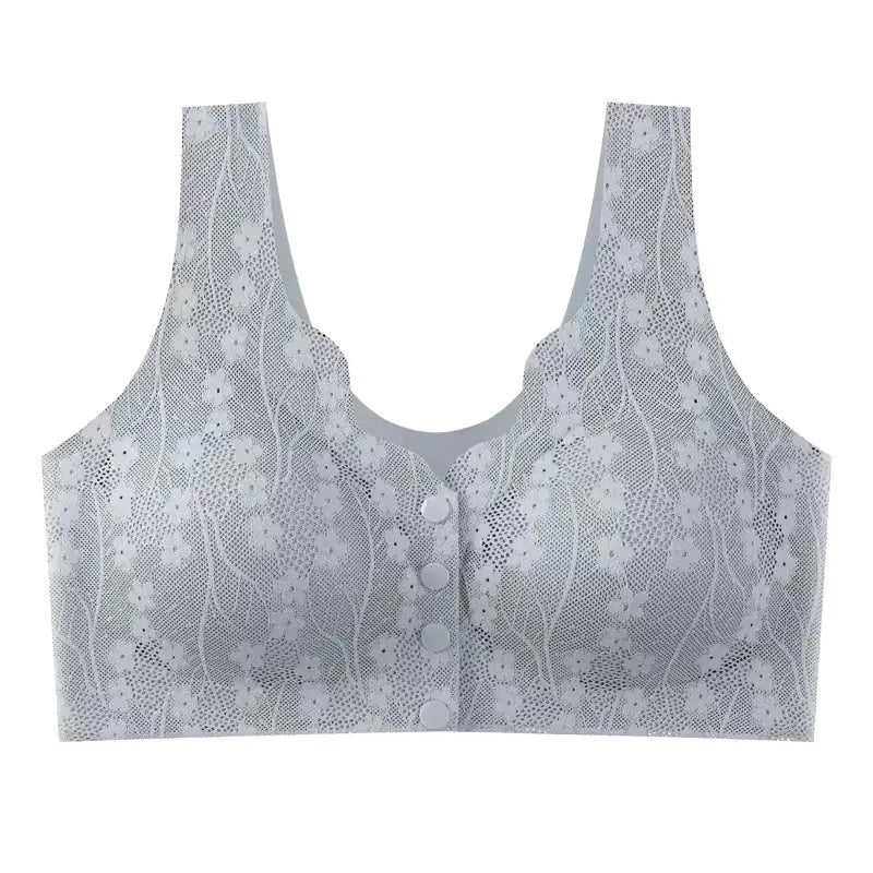 Plus Size Seamless Front Closure Bra for Mature Women - Lingerie