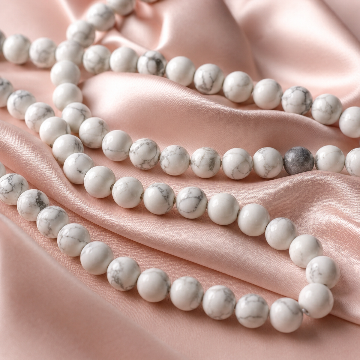 Howlite Beads, Natural Round Crystal Beads 4mm to 12mm