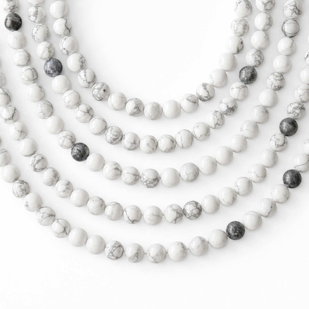Howlite Beads, Natural Round Crystal Beads 4mm to 12mm