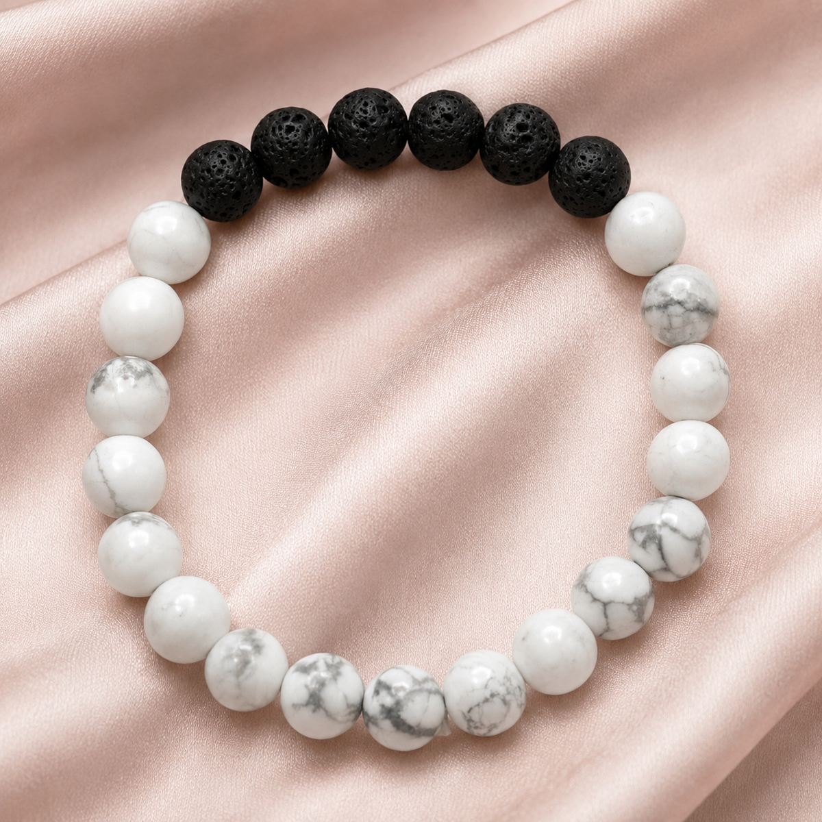 Howlite Diffuser Bracelet, Lava Diffuser Jewelry, Aromatherapy, Essential Oil Bracelet, Spiritual Gift, Yoga Gift for Her