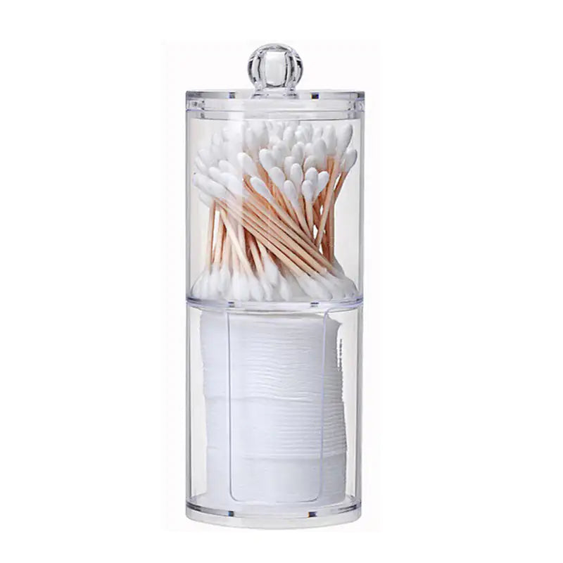 Cotton Swab Transparent Cotton Ball Makeup Remover Cotton Storage Box