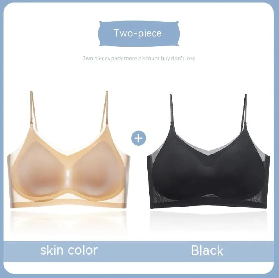 Ultra-Thin Gauze Beauty Back Sling Bra - Lingerie
