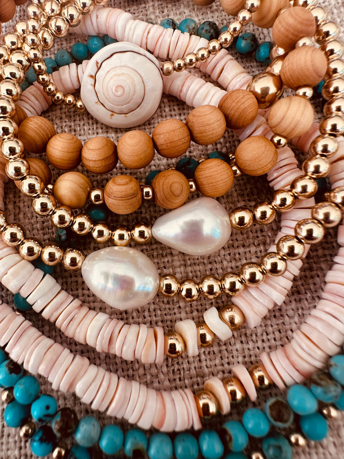 Natural Pearl + 14k Gold Filled Beaded || Anklet or Bracelet