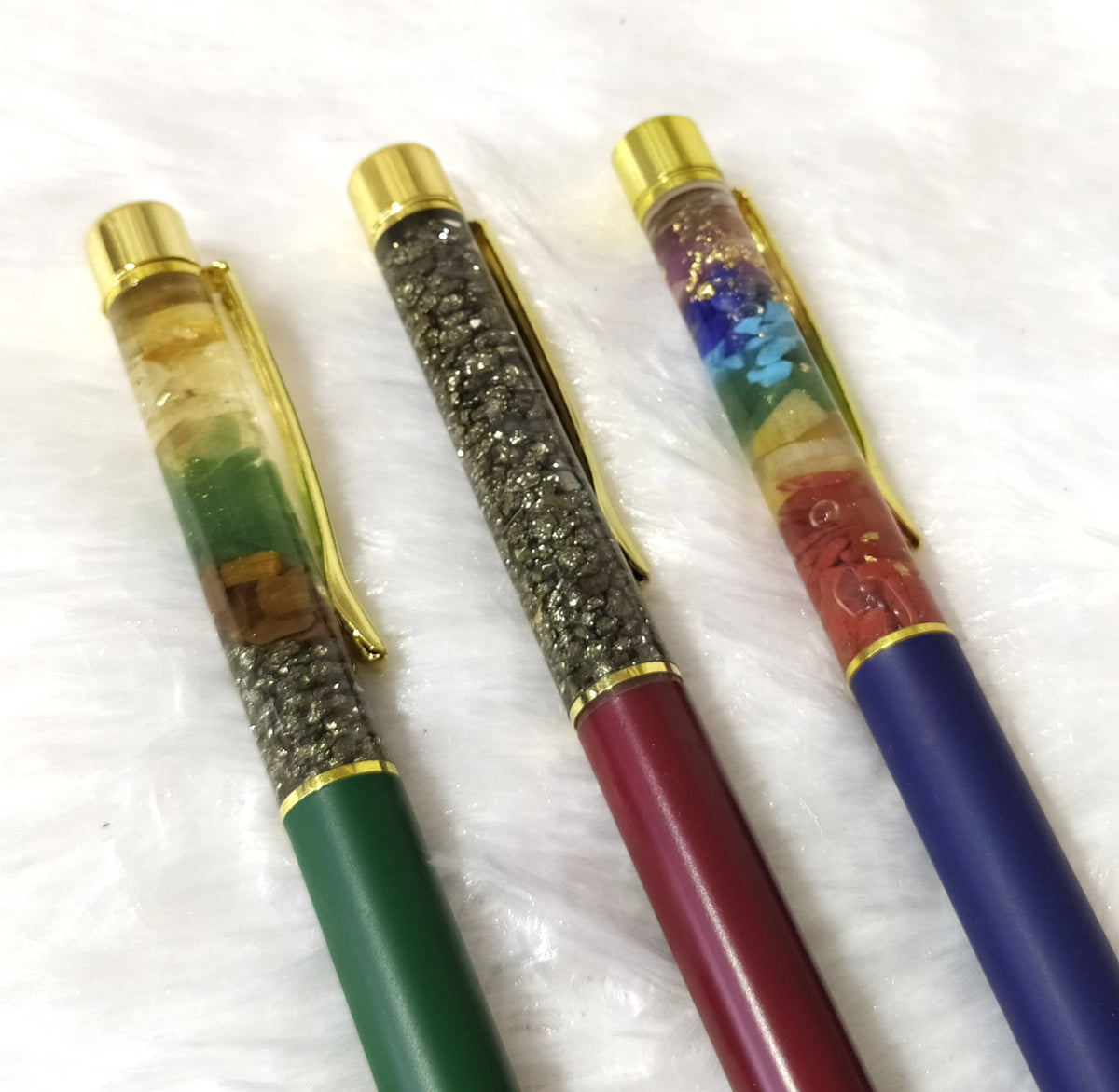 Pyrite Crystal Pen, Manifestation Pen, Healing Pen.