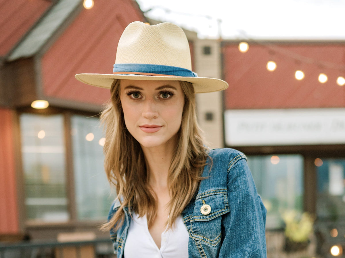 Indigo Panama Hat - Handwoven