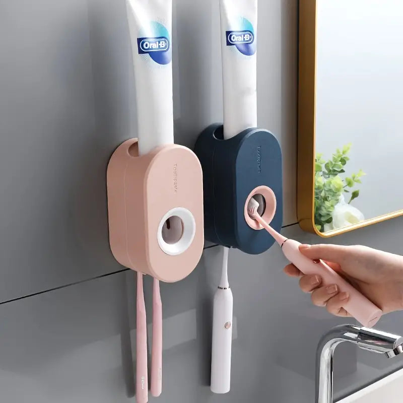 Automatic Toothpaste Dispenser with Wall-Mounted Holder