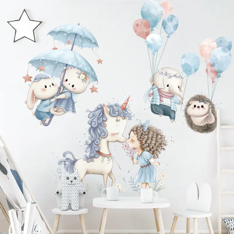 Animal Printed Wall Stickers - Cute DIY Decor Set