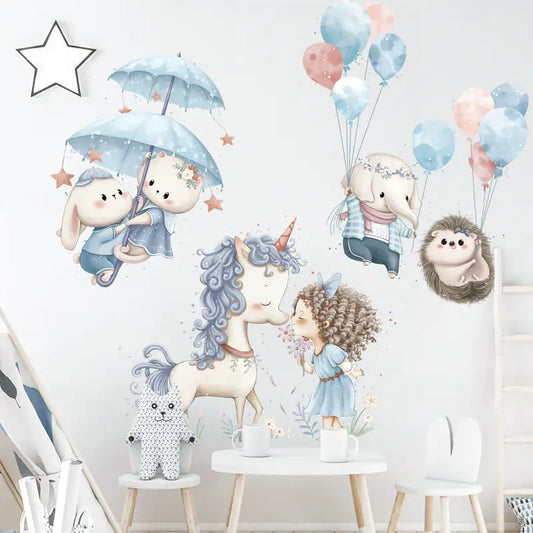 Animal Printed Wall Stickers - Cute DIY Decor Set