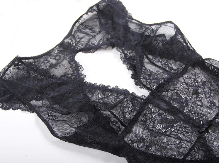 Lingerie Set with Lace Bodysuit and Accessories