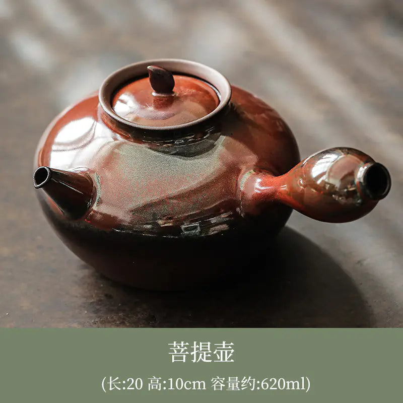 Automatic Electric Tea Pot Set with Walnut Wood