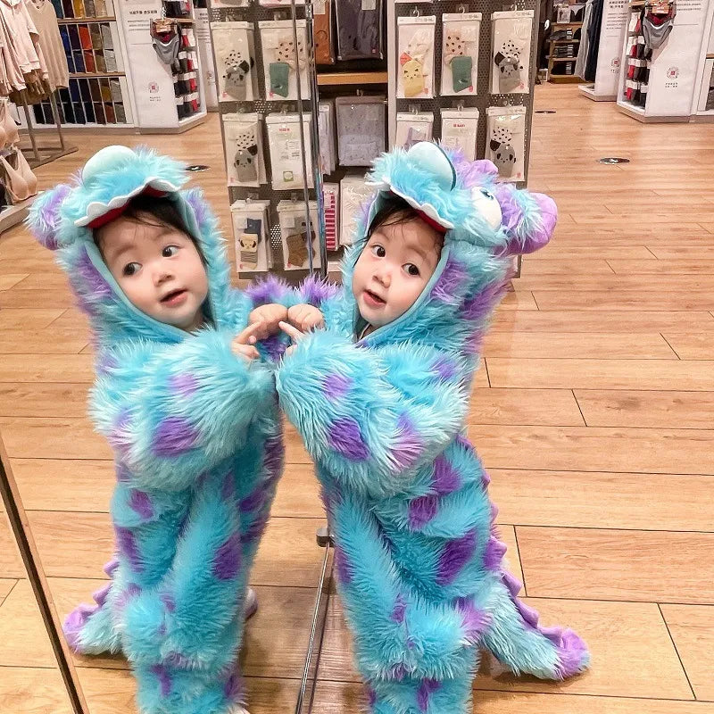 Cute Animal Baby Jumpsuit With Hooded Zipper - 888