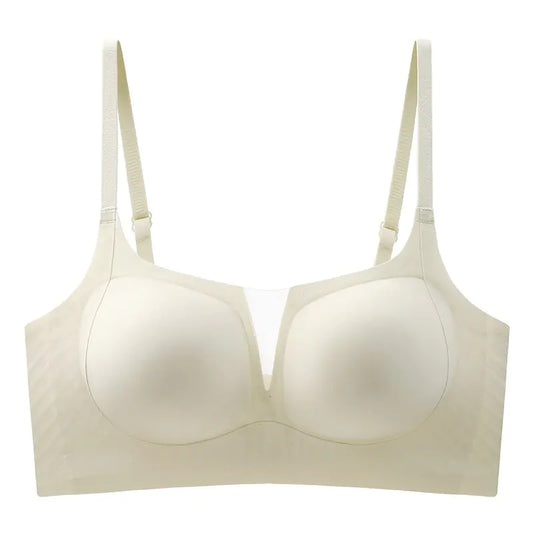 Jelly Soft Support Deep V Wireless Breathable Bra - Lingerie
