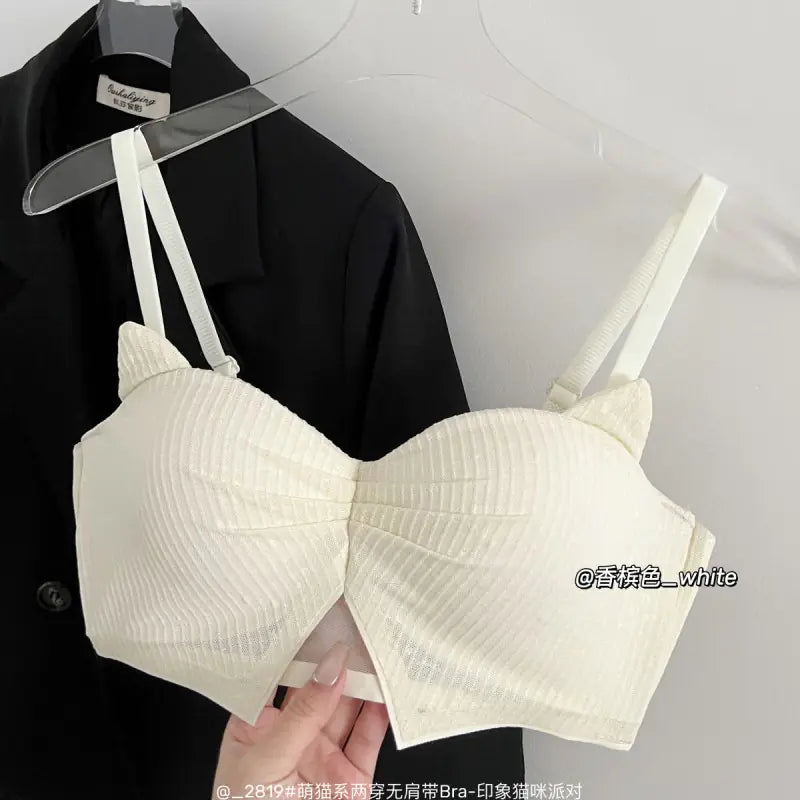 Strapless Lace Bra Set for Comfort and Support - Lingerie