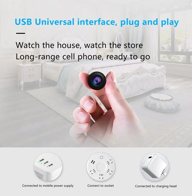 WiFi Wireless 4K Mini Camera Pinhole DIY HD Screw IP DVR Cam