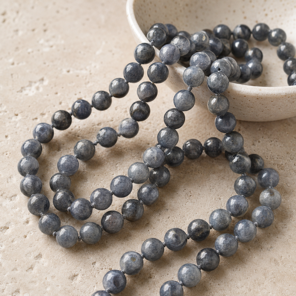Iolite Beads, Natural Round Crystal Beads 6mm to 10mm