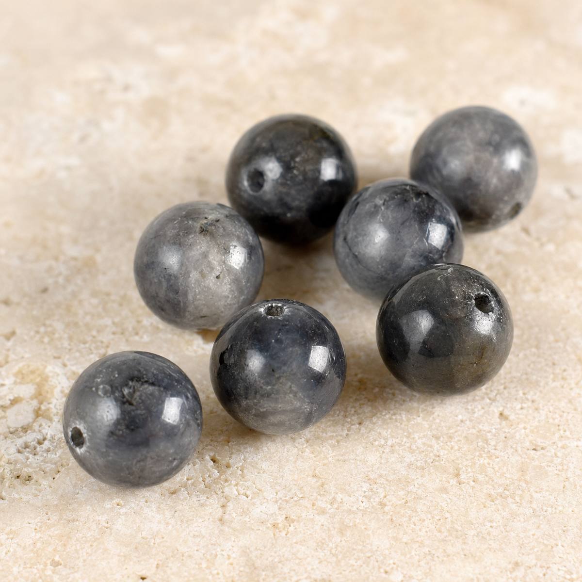 Iolite Beads, Natural Round Crystal Beads 6mm to 10mm