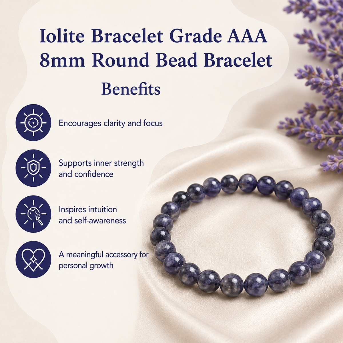 Iolite Bracelet (Self- Healing and Dreams)
