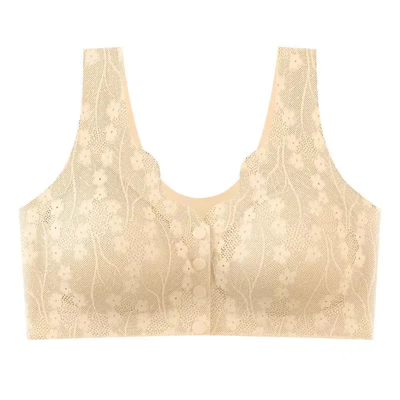 Plus Size Seamless Front Closure Bra for Mature Women - Lingerie