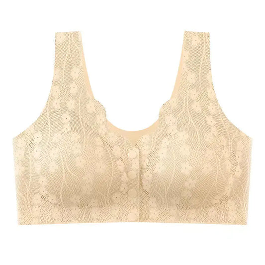 Plus Size Seamless Front Closure Bra for Mature Women - Lingerie