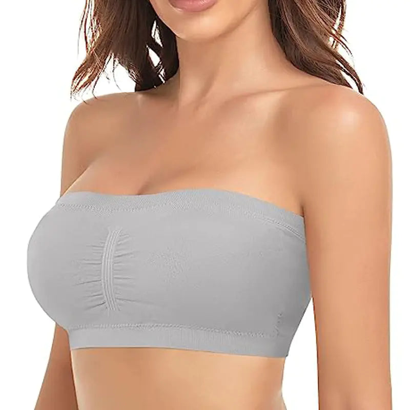 Strapless Seamless Bandeau Bra with Pad - Lingerie