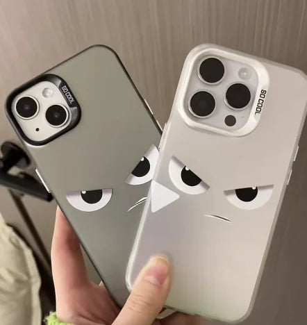 Angry Emoji Case for Apple 15 in Colorful Silver