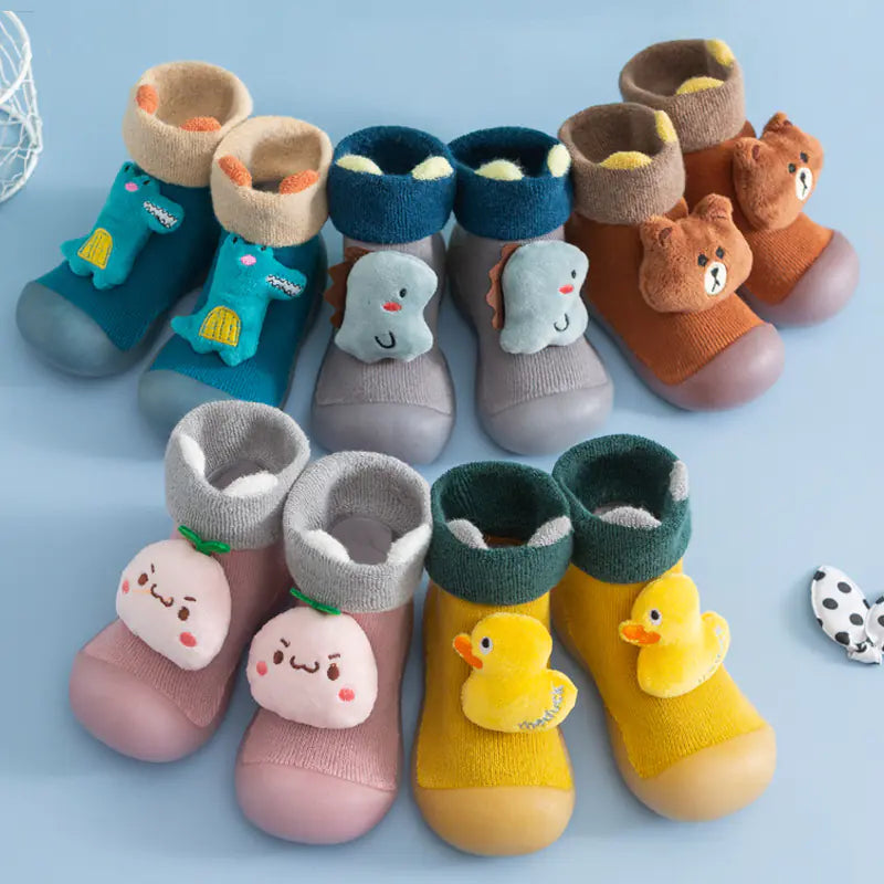 Cartoon Plush High-Top Baby Shoes for Toddlers (1-2Y)- 888