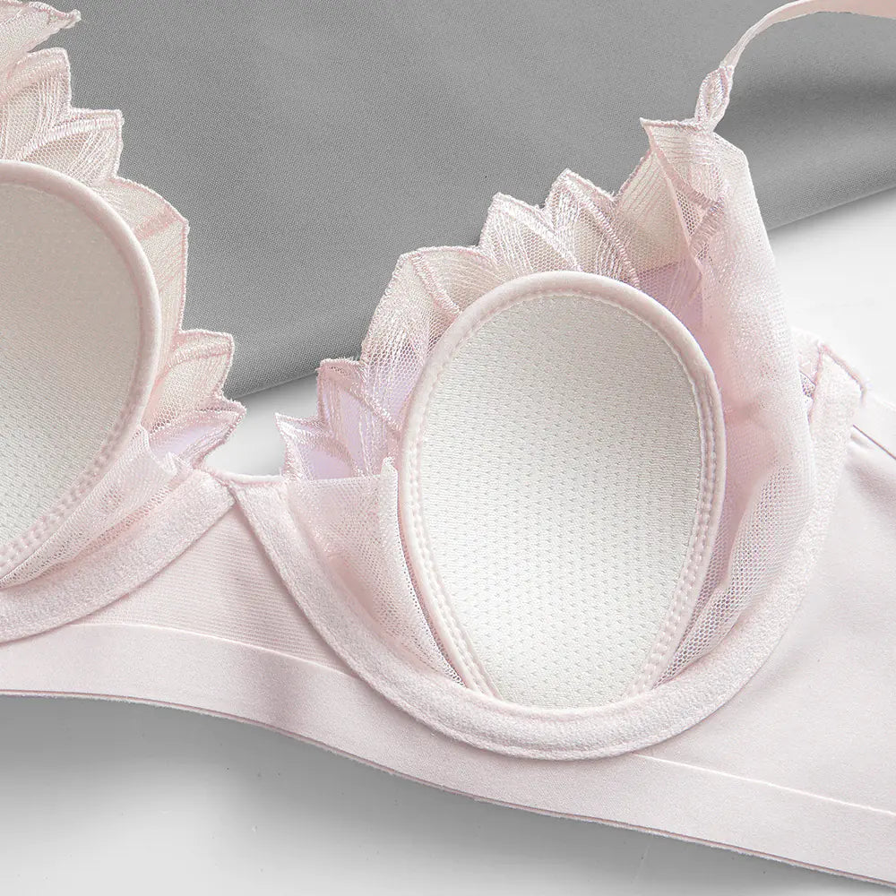 Lace Lingerie for Comfort with Soft Rims and Ultra-thin Bras