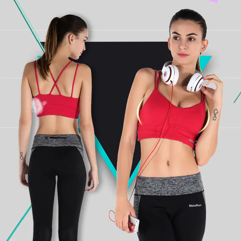 Cross-Back Sports Bra for Yoga and Fitness - Lingerie