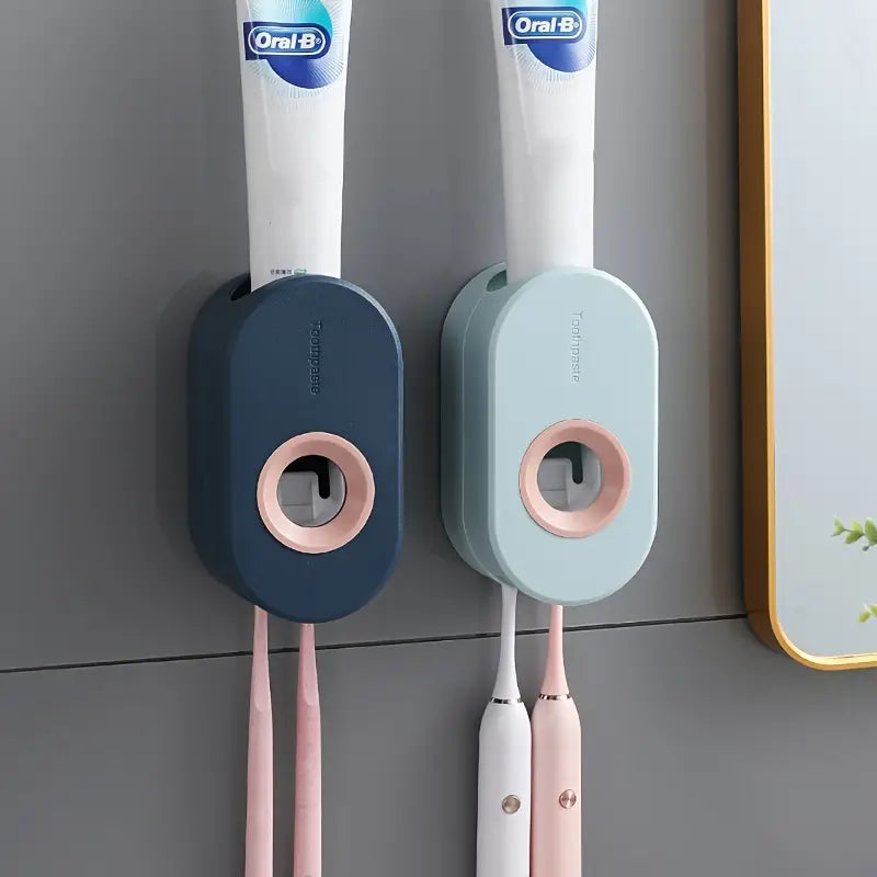 Automatic Toothpaste Dispenser with Wall-Mounted Holder