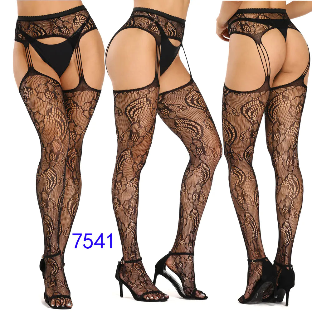New Women's High Elasticity Open-Crotch Fishnet Stockings - Lingerie