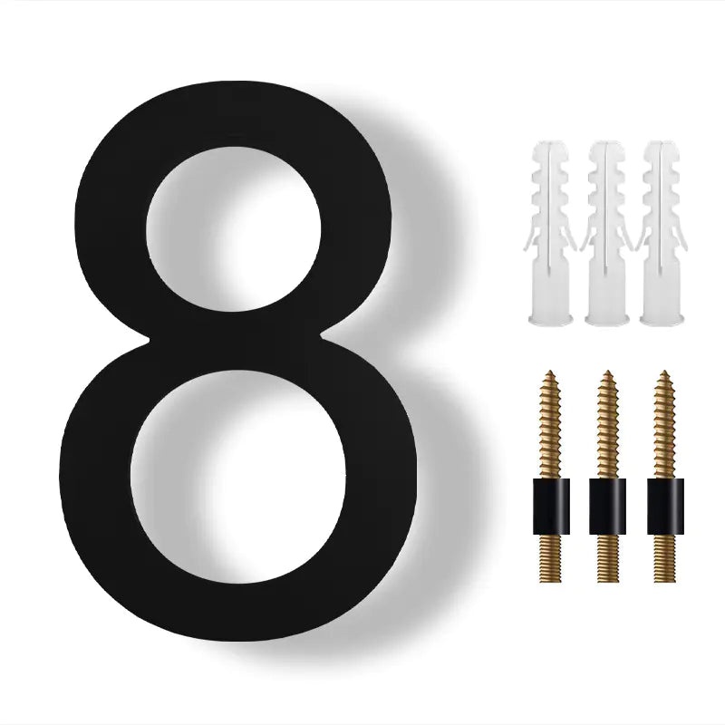Acrylic Floating House Number - 888