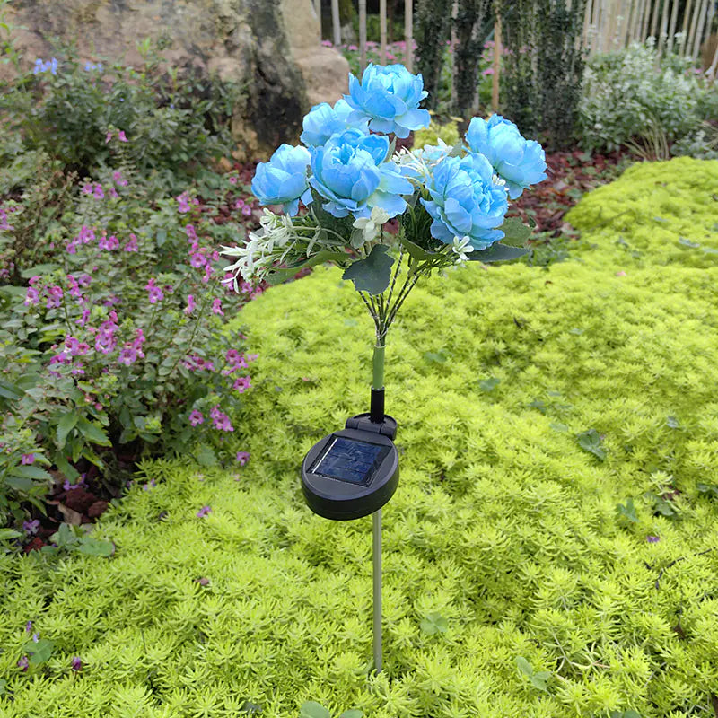 Solar LED Peony Garden Light for Outdoor Decoration - 888